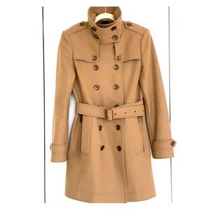 Burberry Brit Daylesmoore Wool Blend Trench Coat